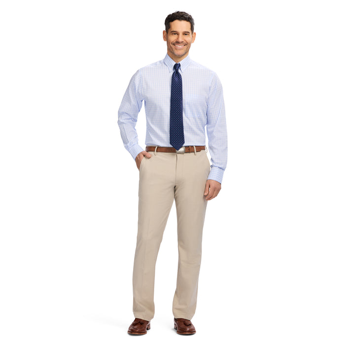 Izod PINPOINT OXFORD BUTTON DOWN DRESS SHIRT - TH LIGHT BLUE