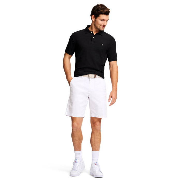 Izod SALTWATER 9.5" FLAT FRONT CHINO SHORT - BRIGHT WHITE