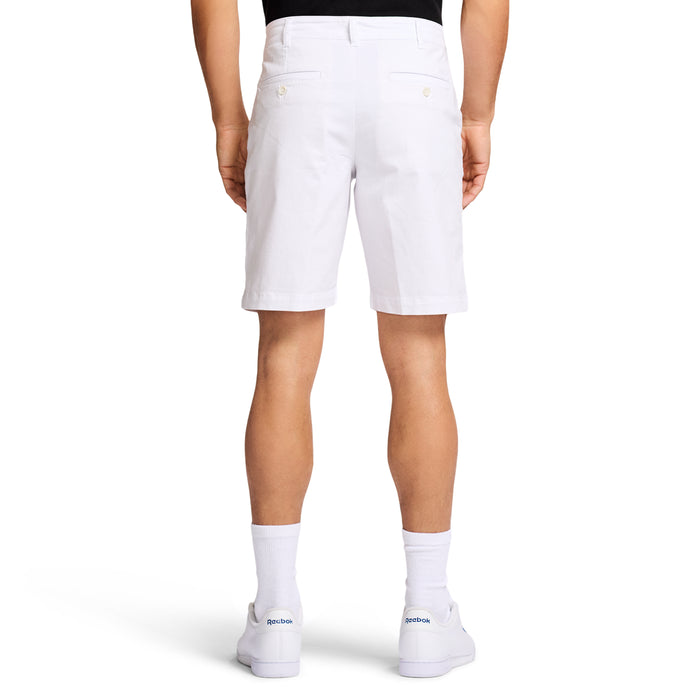 Izod SALTWATER 9.5" FLAT FRONT CHINO SHORT - BRIGHT WHITE