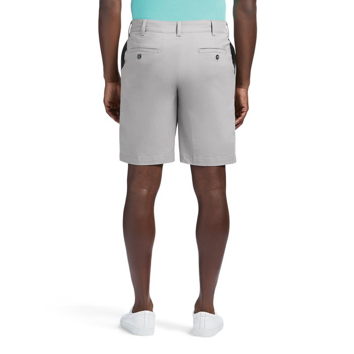 Izod SALTWATER 9.5" FLAT FRONT CHINO SHORT - CINDER BLOCK