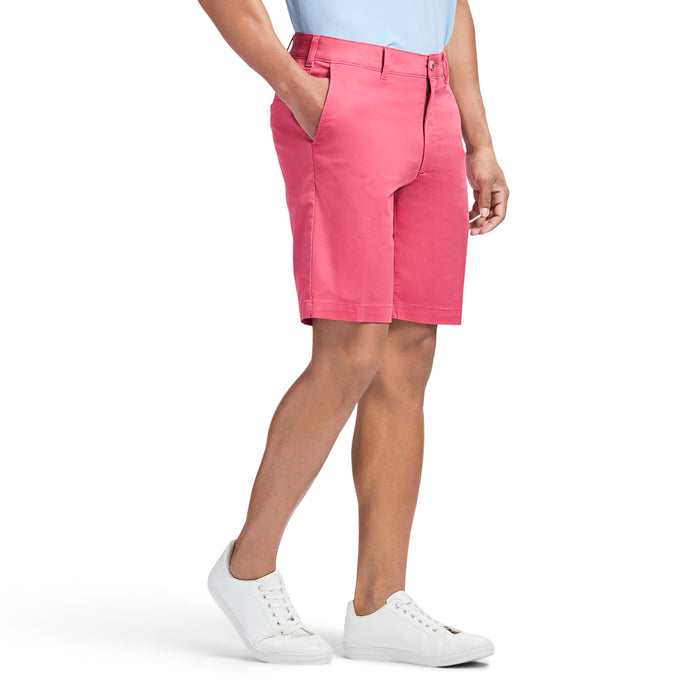 Izod SALTWATER 9.5" FLAT FRONT CHINO SHORT - HOLLY BERRY