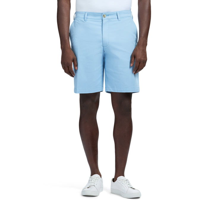 izod SALTWATER 9.5" FLAT FRONT CHINO SHORT - PLACID BLUE