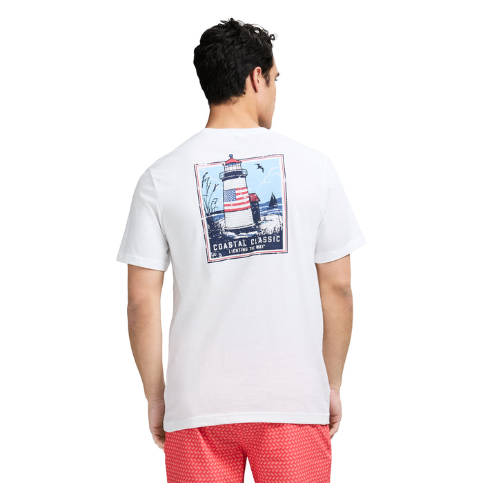 Izod SALTWATER SHORT SLEEVE GRAPHIC TEE - BRIGHT WHITE