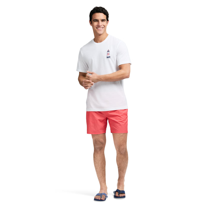Izod SALTWATER SHORT SLEEVE GRAPHIC TEE - BRIGHT WHITE