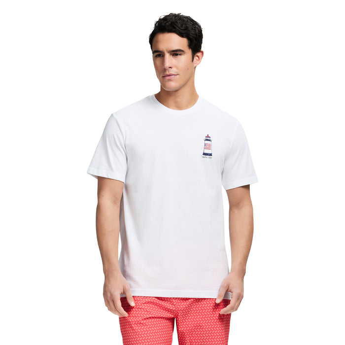 izod SALTWATER SHORT SLEEVE GRAPHIC TEE - BRIGHT WHITE