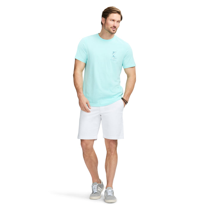 Izod SALTWATER SHORT SLEEVE GRAPHIC TEE - LIMPET SHELL