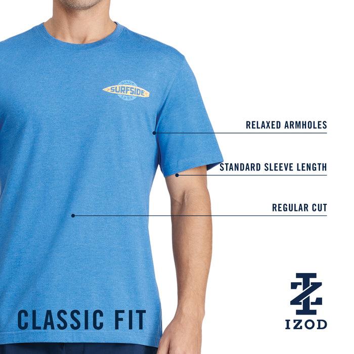 Izod SALTWATER SHORT SLEEVE GRAPHIC TEE - PLACID BLUE