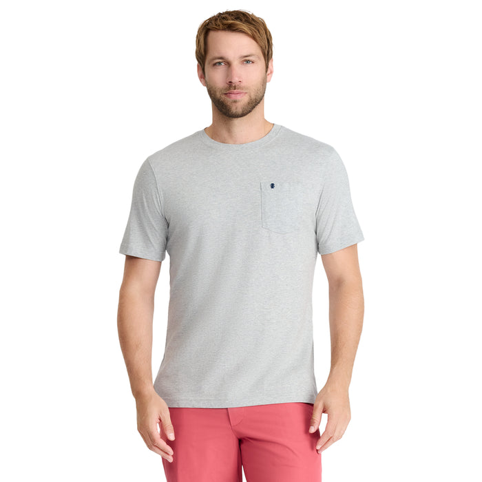 izod SALTWATER SOFT WASH POCKET TEE - LT. GREY HEATHER