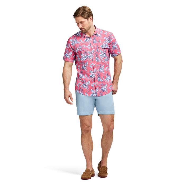 Izod SUNSHIELD PERFORMANCE SHORT SLEEVE PRINTED SHIRT - DESERT ROSE