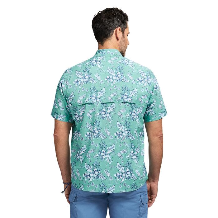Izod SUNSHIELD PERFORMANCE SHORT SLEEVE PRINTED SHIRT - WASABI