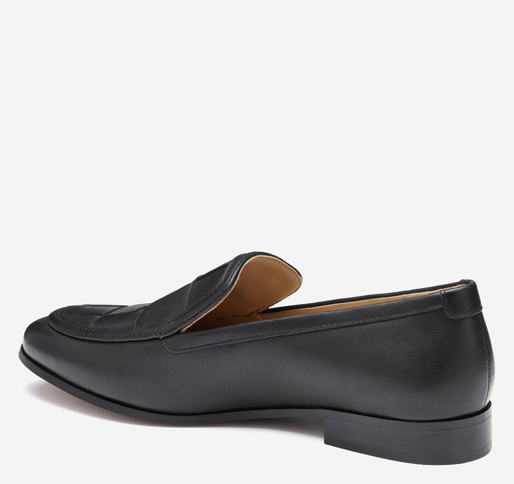 Johnston & Murphy Ali Woven Loafer Black Glove Leather