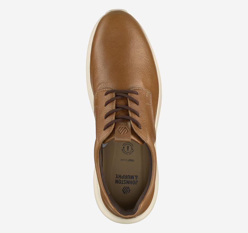 Johnston & Murphy Amherst 2.0 Plain Toe Tan Full Grain Leather