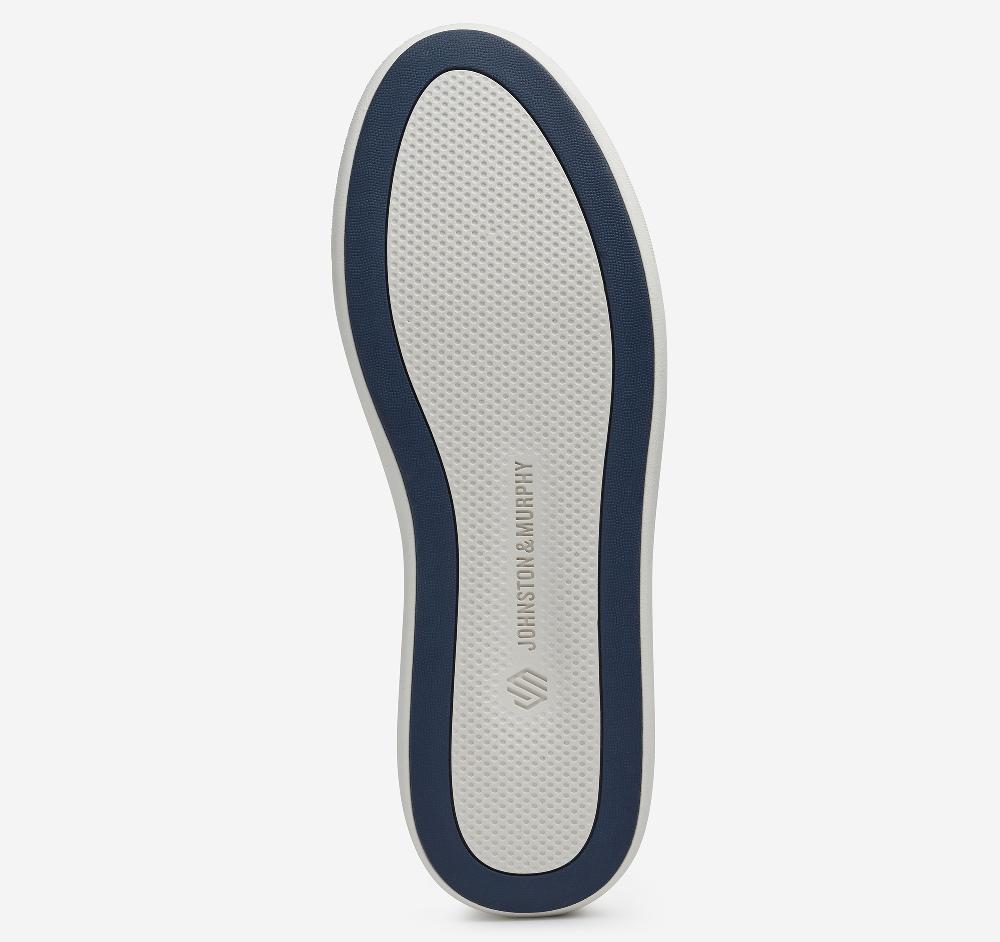 Johnston & Murphy Anders Perfed U-Throat Blue Full Grain