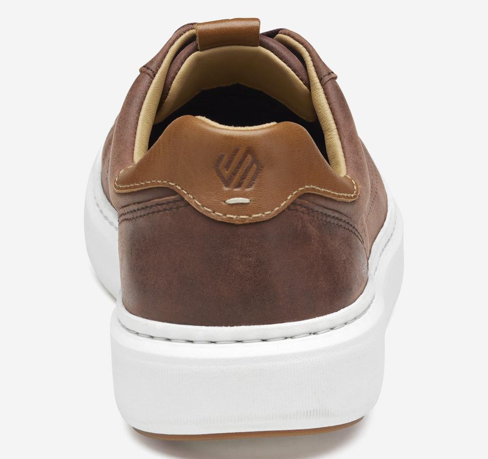 Johnston & Murphy Anders Perfed U-Throat Dark Mahogany Full Grain