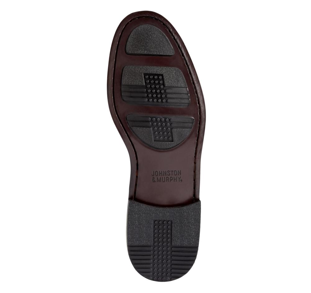 Johnston & Murphy Aragon II Kiltie Tassel Loafer Black Smooth/Antique Mahogany Waxed