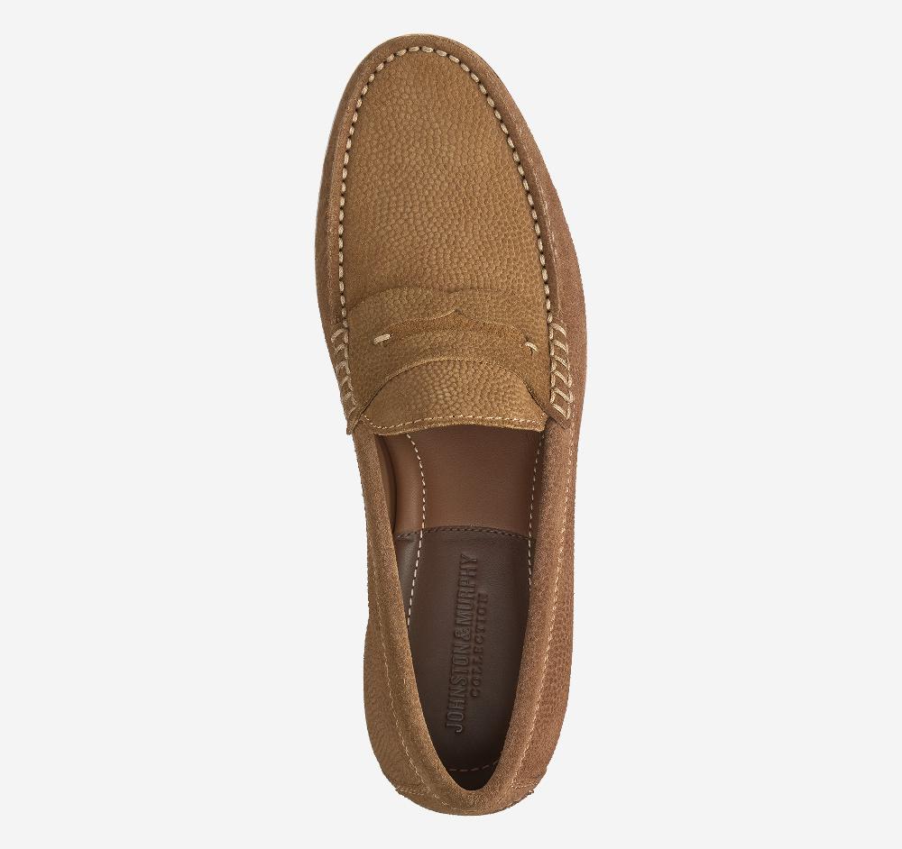 Johnston & Murphy Baldwin Penny Loafer Snuff English Suede