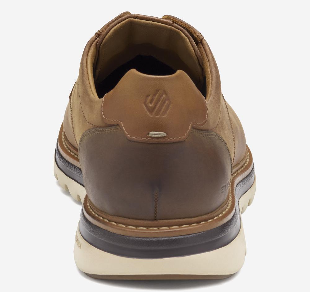 Johnston & Murphy Braxton Plain Toe Brown Oiled Full Grain Leather