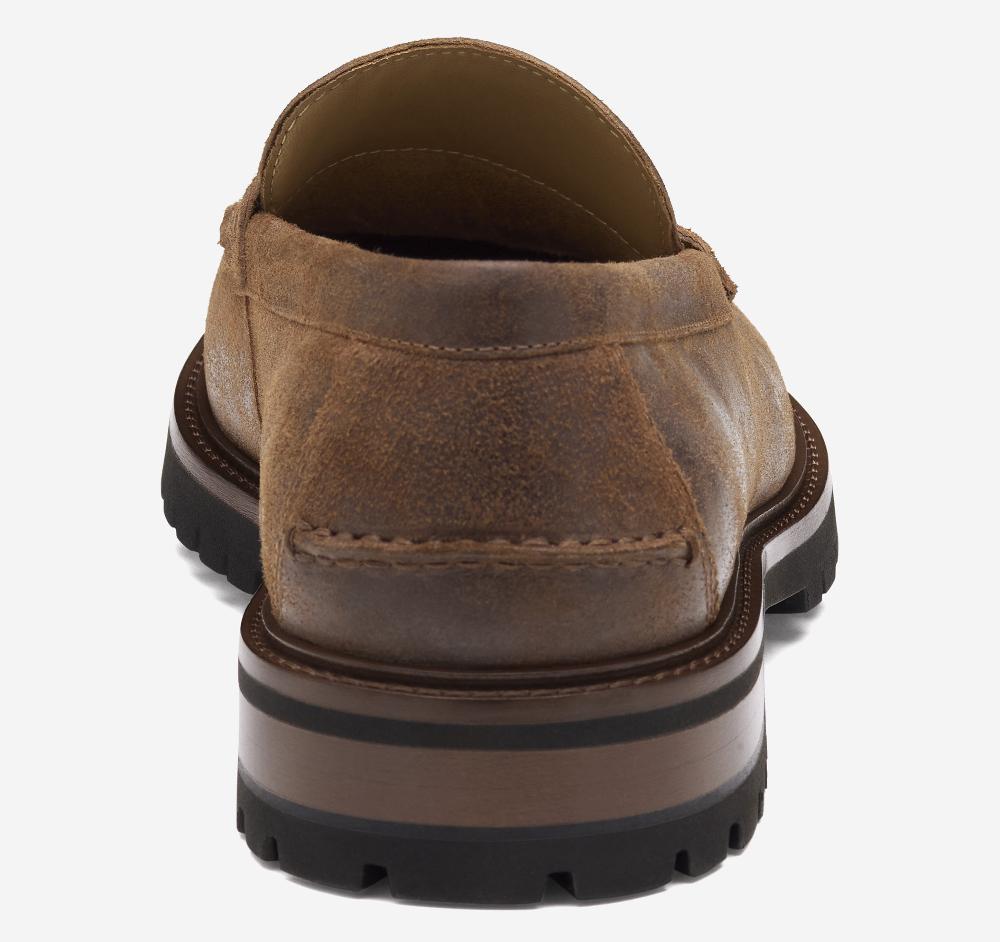 Johnston & Murphy Collier Penny Loafer Brown Bomber Leather