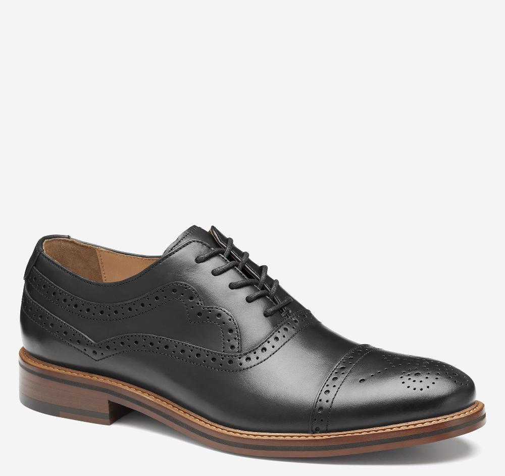 Johnston & Murphy Conard 2.0 175th Anniversary Cap Toe Black Oiled American Full Grain
