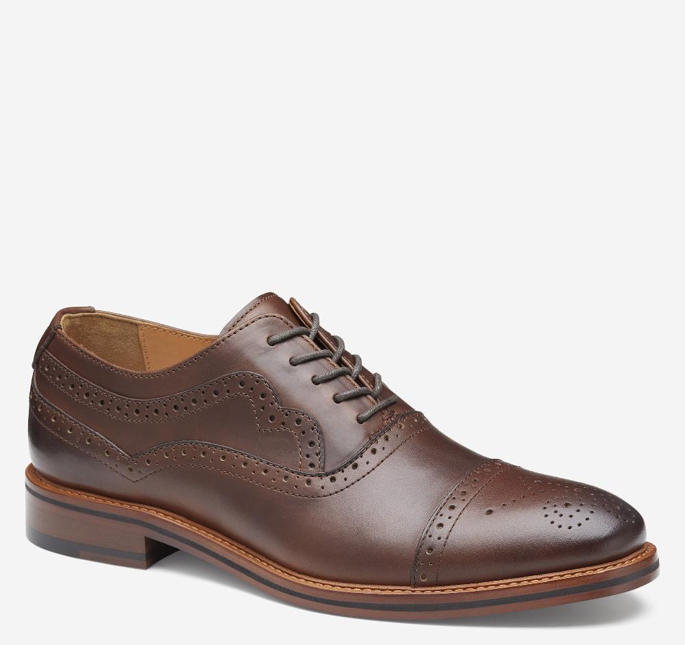 Johnston & Murphy Conard 2.0 175th Anniversary Cap Toe Tan Oiled American Full Grain