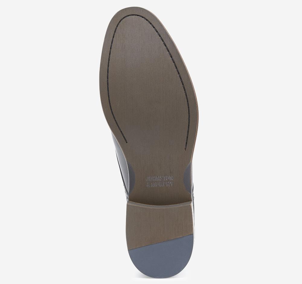 Johnston & Murphy Conard 2.0 Plain Toe Black Full Grain