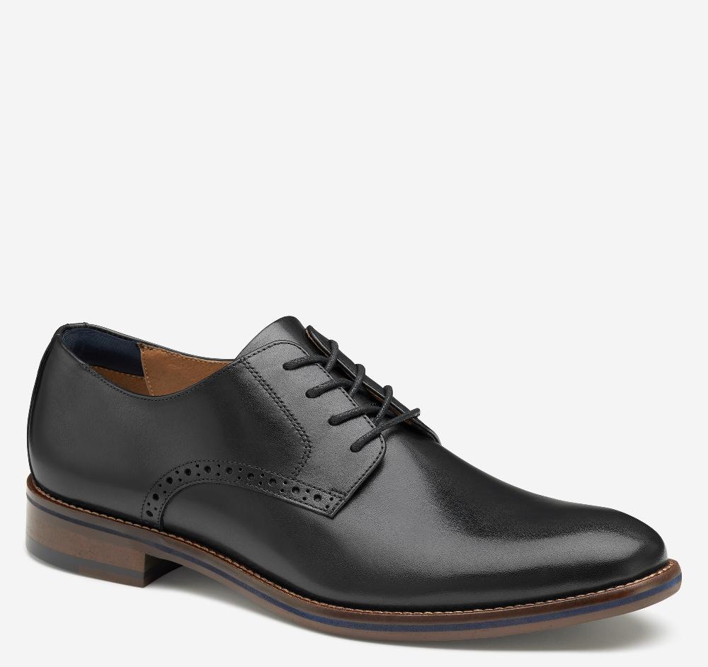 Johnston & Murphy Conard 2.0 Plain Toe Black Full Grain