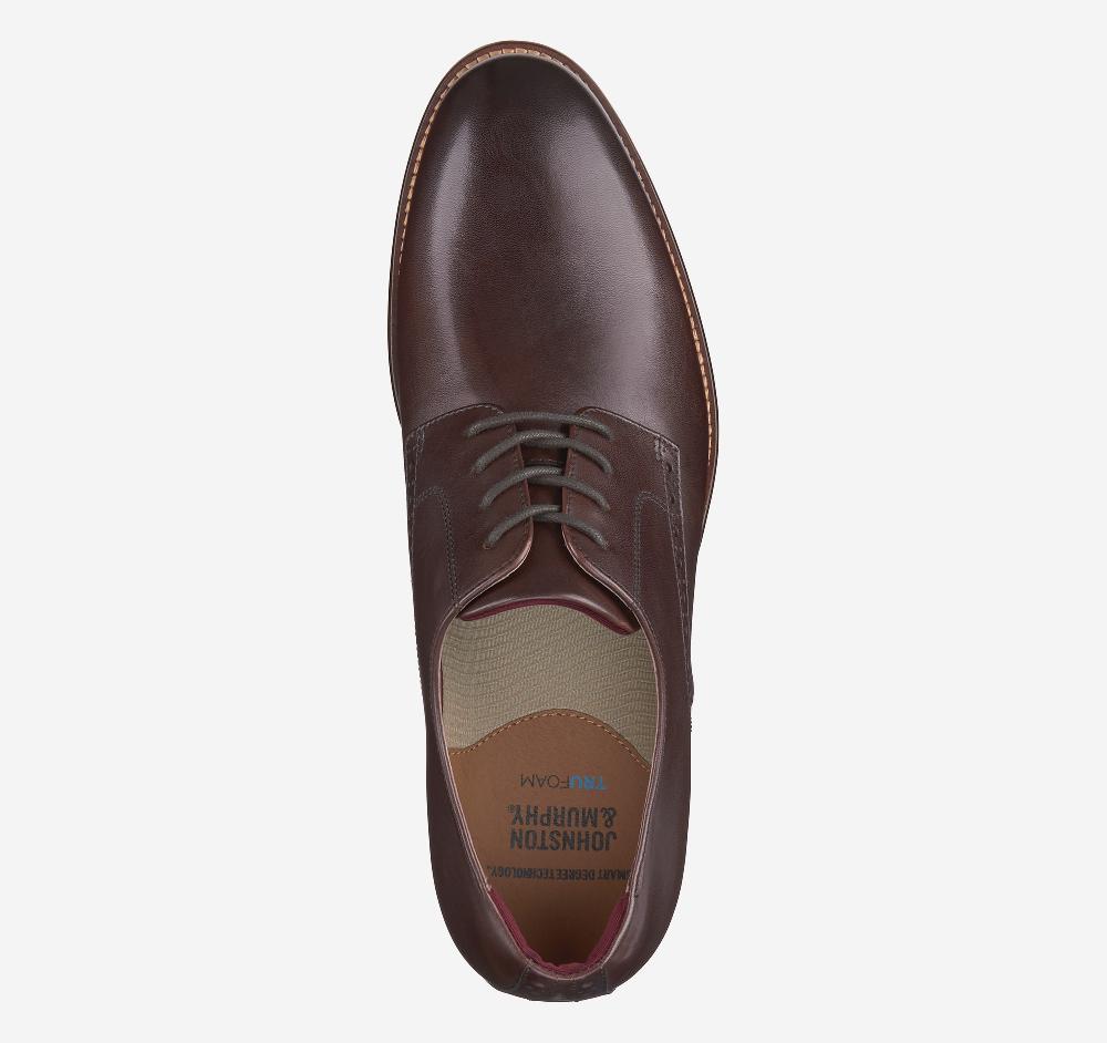 Johnston & Murphy Conard 2.0 Plain Toe Mahogany Full Grain