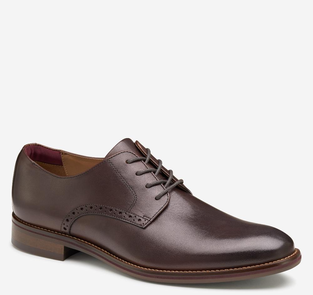 Johnston & Murphy Conard 2.0 Plain Toe Mahogany Full Grain