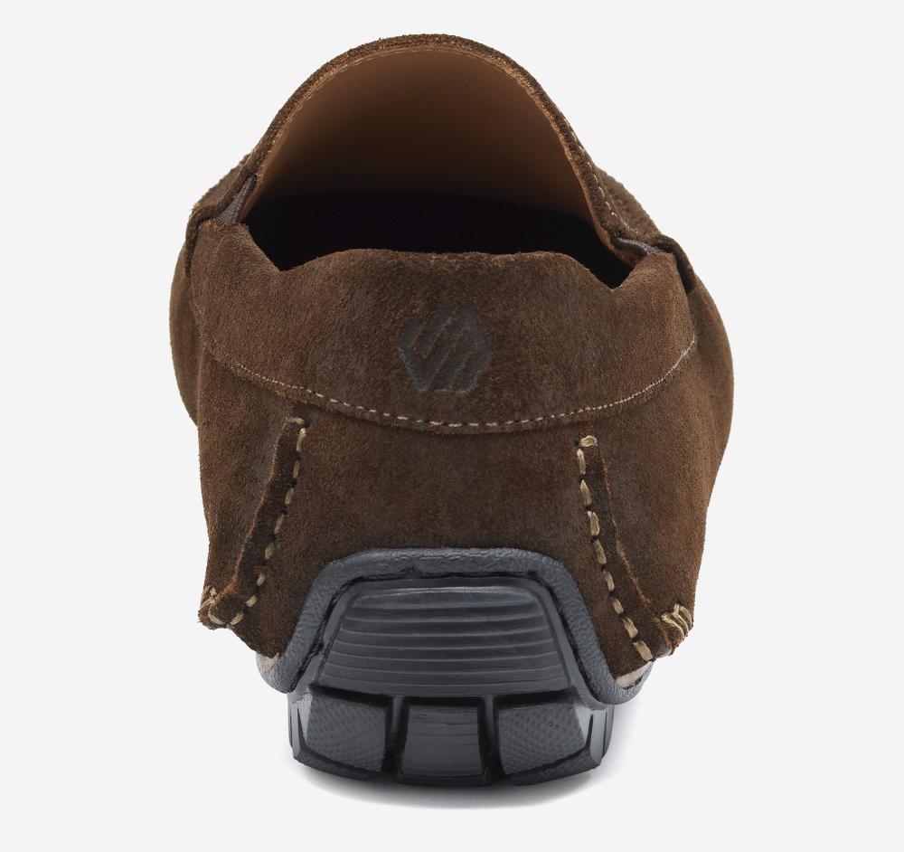 Johnston & Murphy Cort 2.0 Venetian Loafer Dark Brown Waxed English Suede