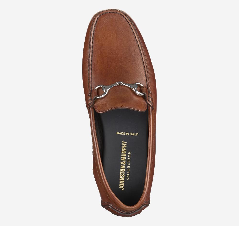 Johnston & Murphy Dayton Bit Loafer Brown Italian Calfskin