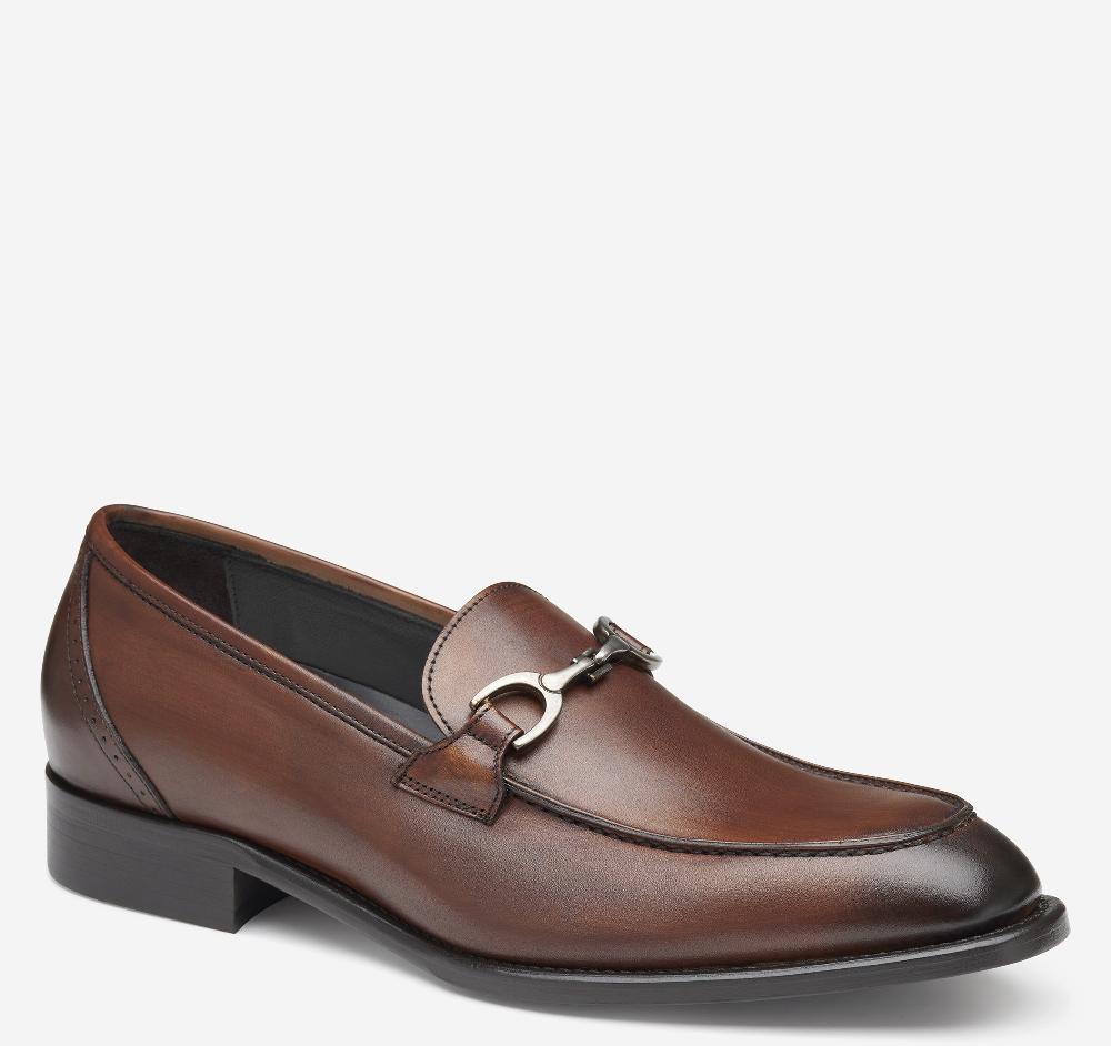 Johnston & Murphy Ellsworth Bit Loafer Brown Italian Calfskin
