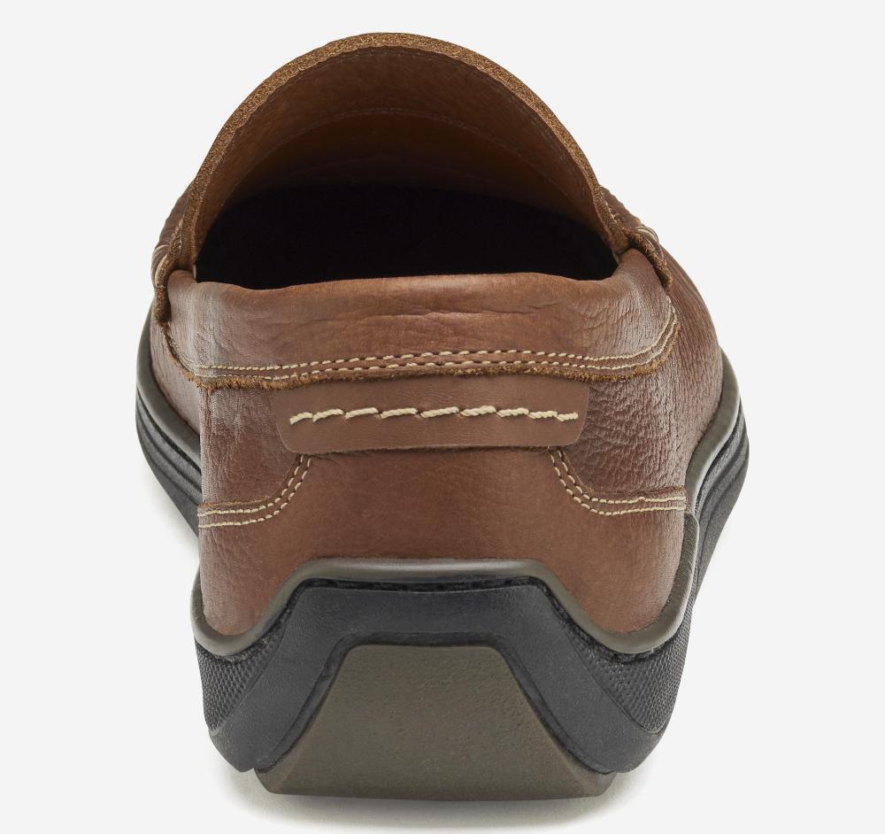 Johnston & Murphy Emmett Penny Loafer Dark Tan Full Grain