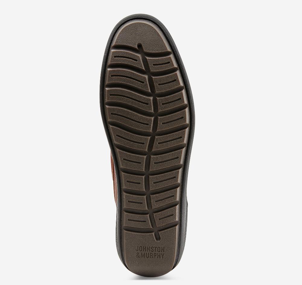 Johnston & Murphy Emmett Penny Loafer Dark Tan Full Grain