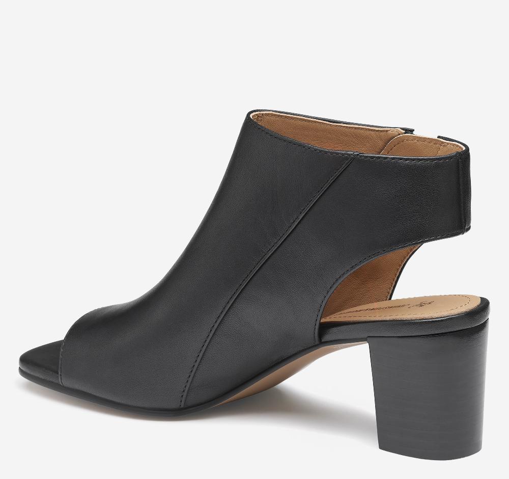 Johnston & Murphy Evelyn Side-Zip Bootie Black Glove Leather