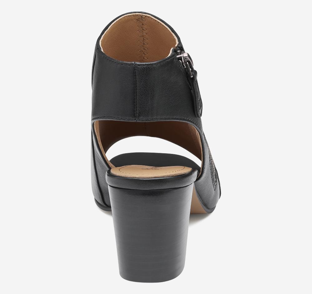 Johnston & Murphy Evelyn Side-Zip Bootie Black Glove Leather