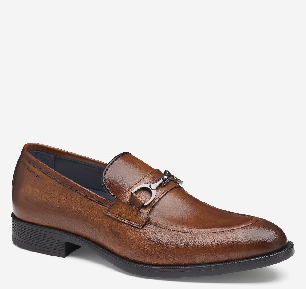 Johnston & Murphy Flynch Bit Loafer Tan Italian Calfskin