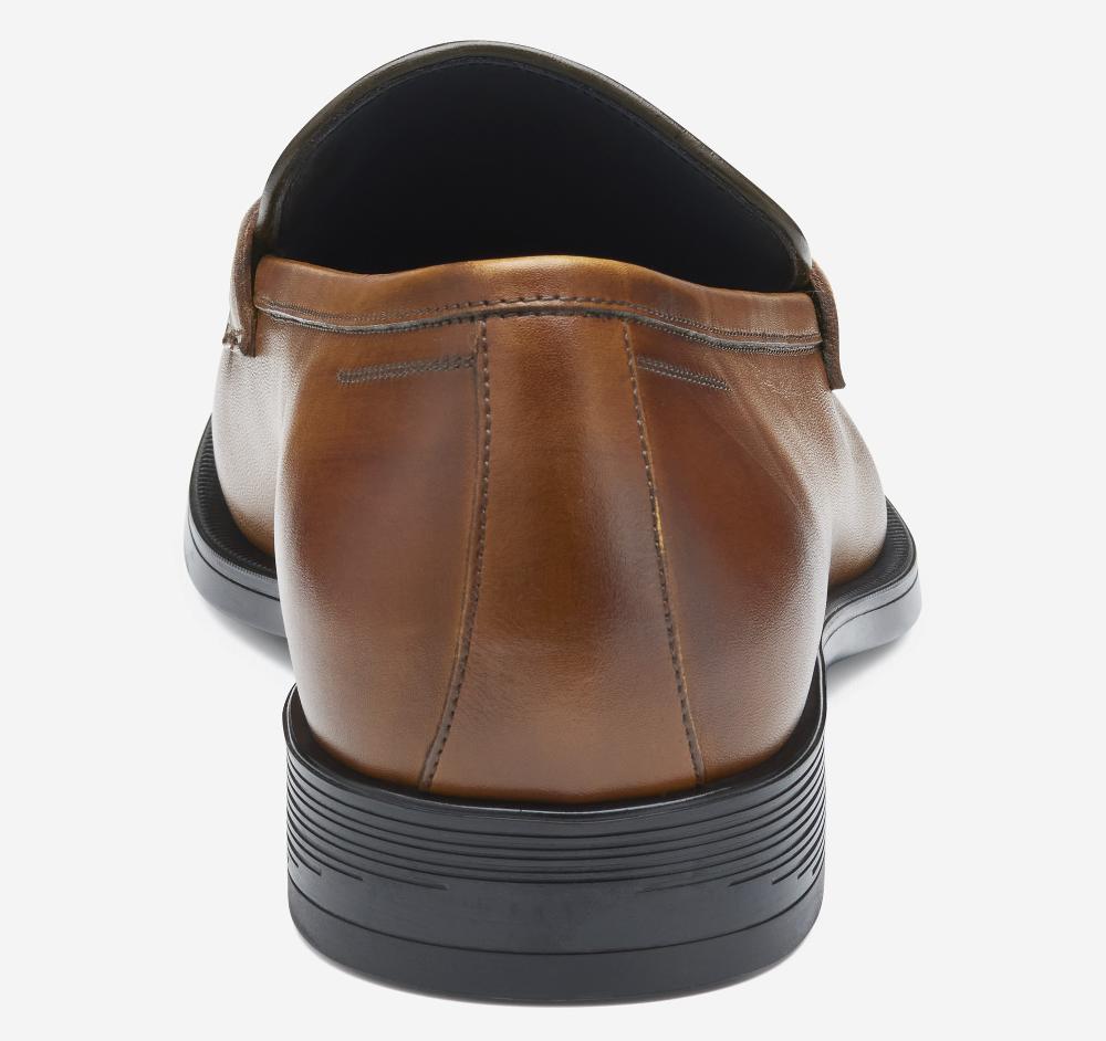 Johnston & Murphy Flynch Braided Strap Loafer Tan Italian Calfskin