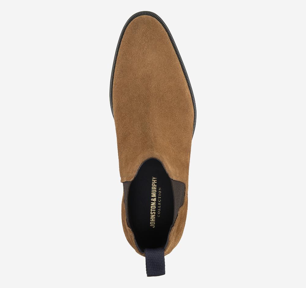 Johnston & Murphy Flynch Chelsea Boot Snuff Italian Suede
