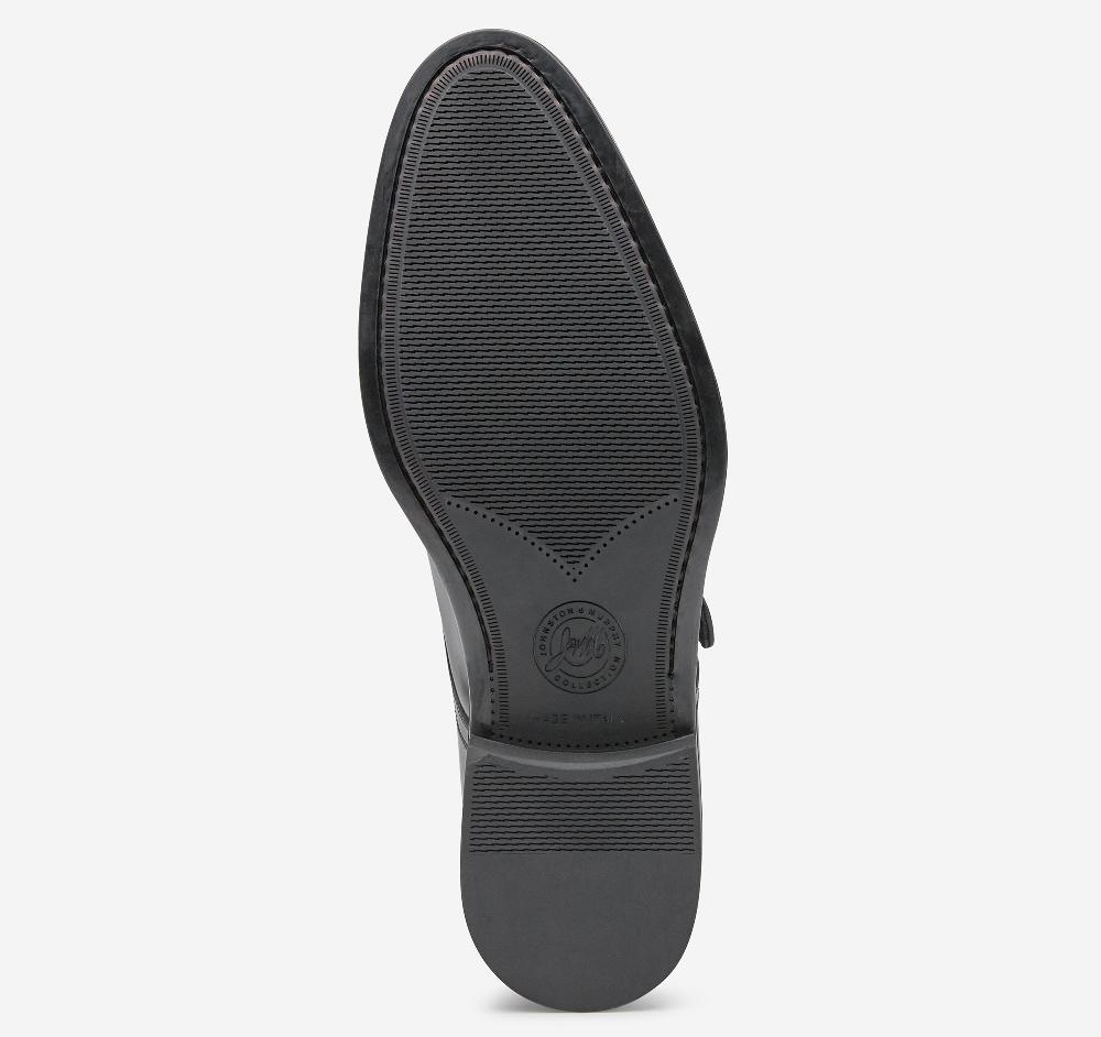Johnston & Murphy Flynch Monk Strap Black Italian Calfskin