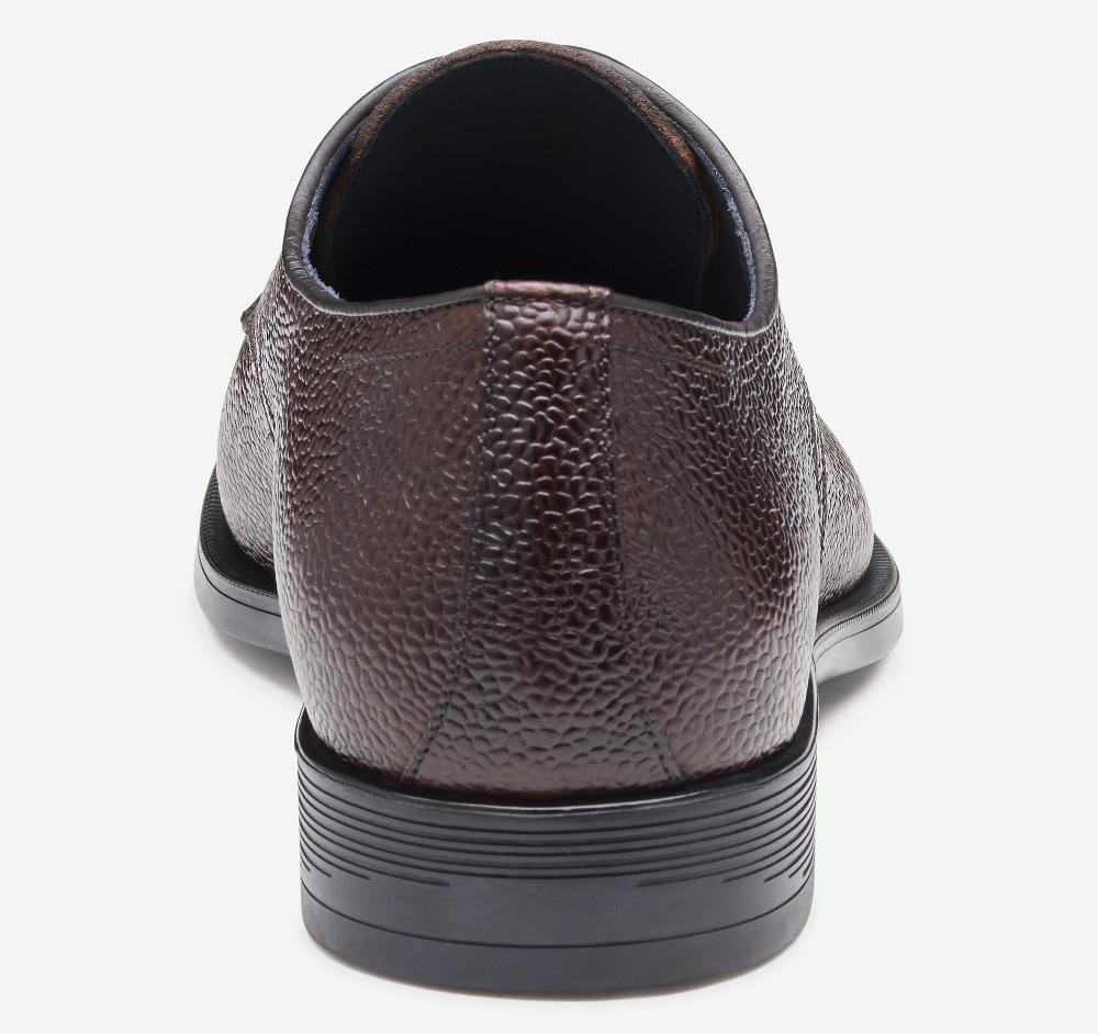 Johnston & Murphy Flynch Plain Toe Mahogany English Scotch Grain