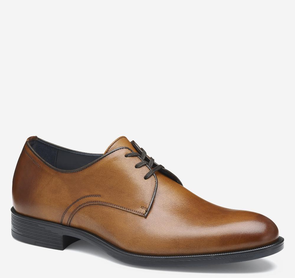 Johnston & Murphy Flynch Plain Toe Tan Italian Calfskin