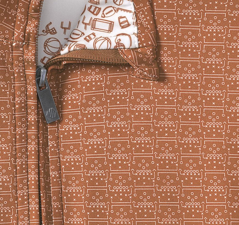 Johnston & Murphy Game Day XC4® Plays Print Quarter-Zip Rust