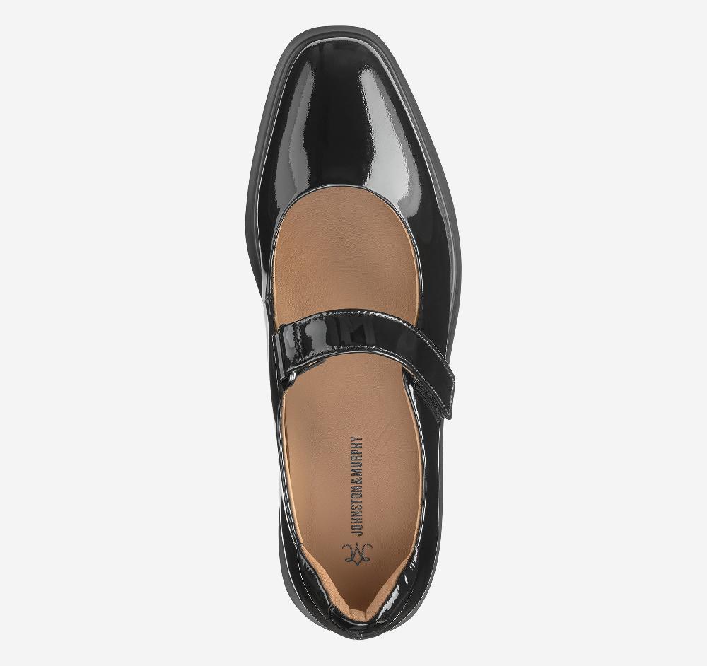 Johnston & Murphy Gracelyn Mary Jane Black Patent Leather