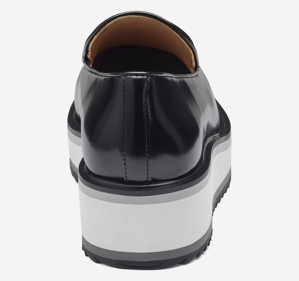 Johnston & Murphy Gracelyn Venetian Black Antiqued Calfskin