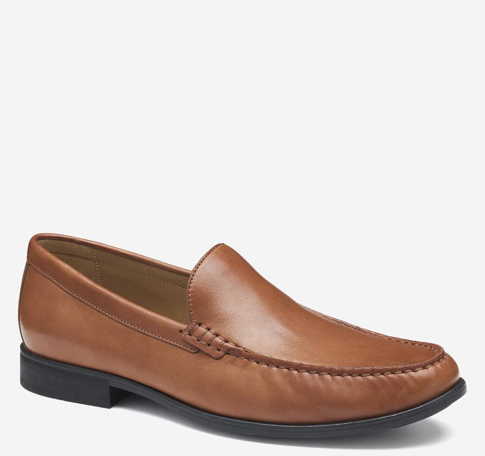 Johnston & Murphy Harrison Venetian Loafer Cognac Glove Leather Johnston & Murphy Harrison Venetian Loafer Cognac Glove Leather