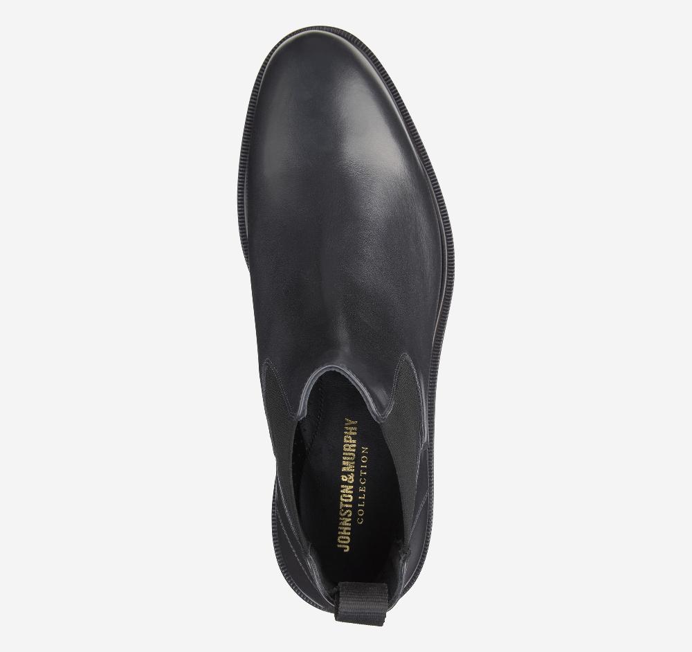 Johnston & Murphy Hartley Chelsea Boot Black Italian Calfskin