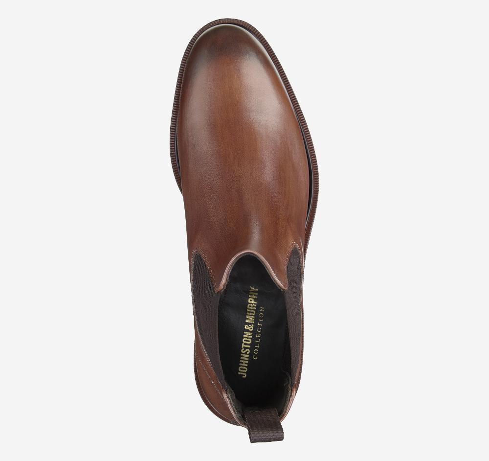 Johnston & Murphy Hartley Chelsea Boot Brown Italian Calfskin