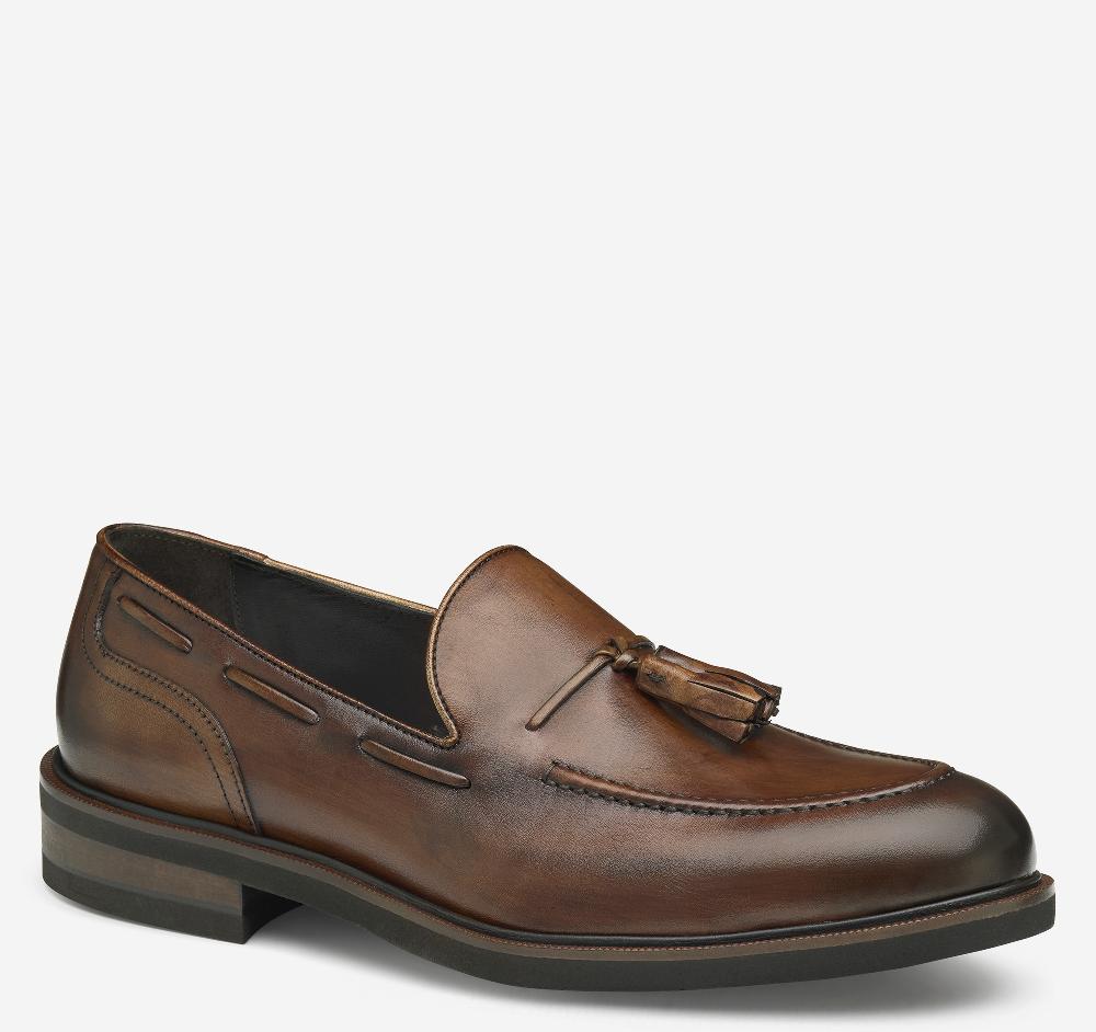 Johnston & Murphy Hartley Tassel Brown Italian Calfskin