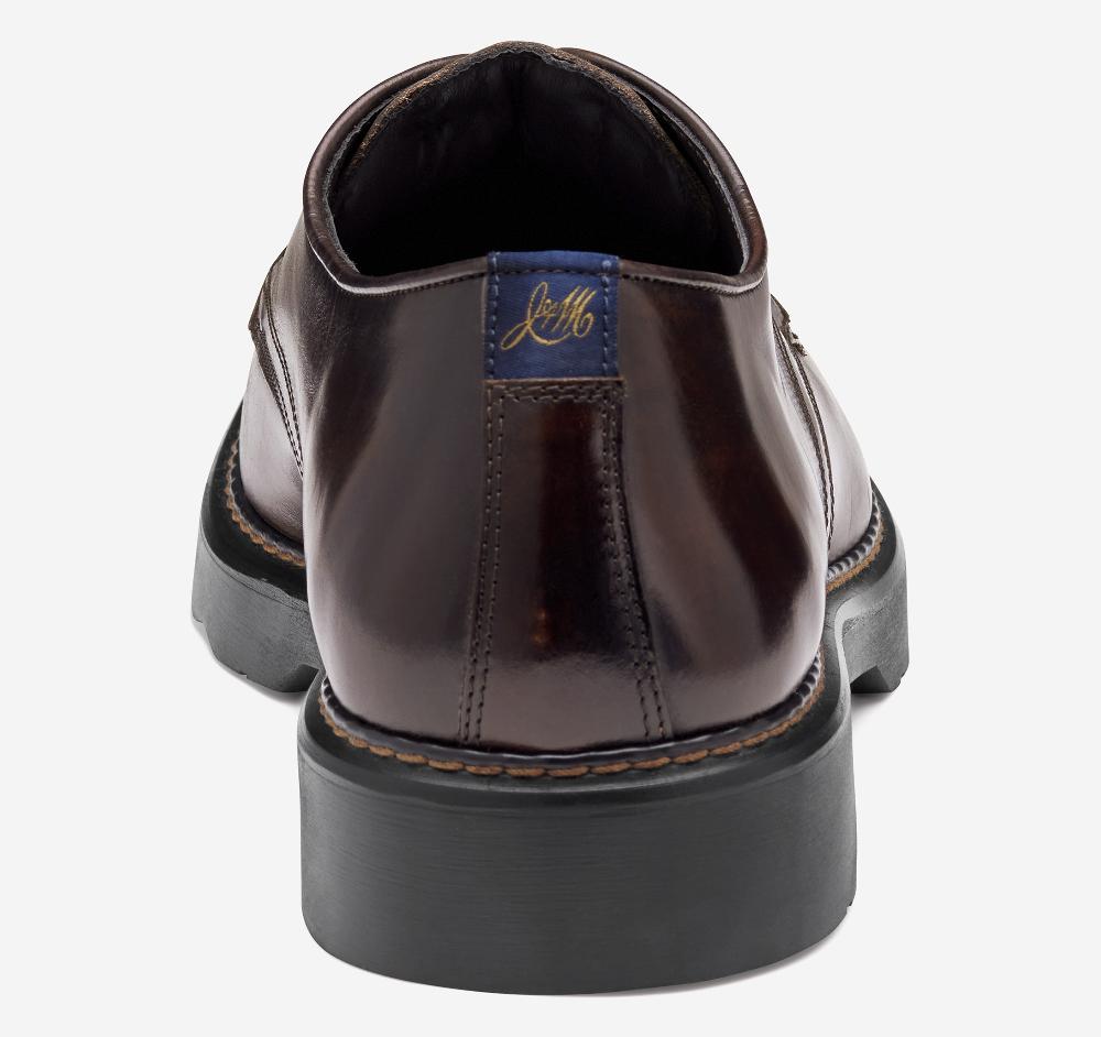 Johnston & Murphy Huxley Moc Toe Derby Brown Italian Calfskin