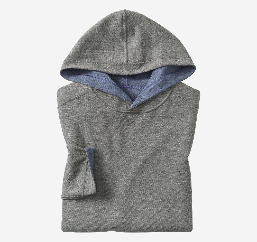 Johnston & Murphy Icon Reversible Hooded Pullover Blue/Gray
